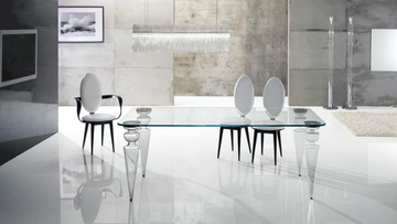 GRAN CANAL - Rectangular glass dining table by Reflex - view 3