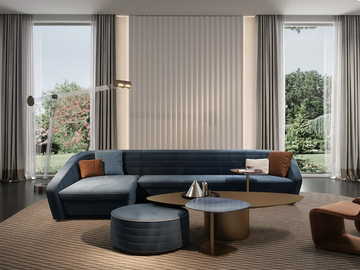 GRANTURISMO - Fabric sofa with chaise longue by Reflex - view 3