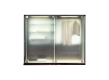 MEGALUX - Wood and glass wardrobe with sliding doors by Reflex - view 3