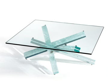 MIKADO 40 - Square glass coffee table by Reflex - view 2