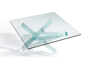 MIKADO 40 - Square glass coffee table by Reflex - view 3