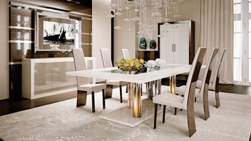 NAUTILUS SPECIAL - Rectangular glass dining table by Reflex - view 3