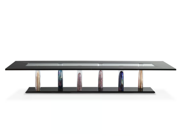 NAUTILUS SPECIAL - Rectangular glass dining table by Reflex - view 2