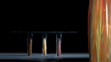 NAUTILUS - Rectangular glass dining table by Reflex - view 3