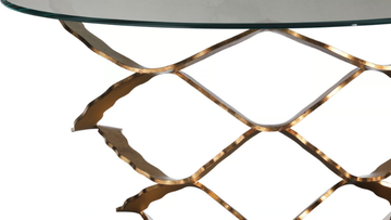 NEOLITICO - Demilune glass and iron console table by Reflex - view 3