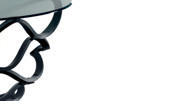 NEOLITICO - Demilune glass console table by Reflex - view 3