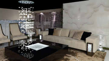 PALAZZO DUCALE - 3 seater leather sofa with light by Reflex - view 3
