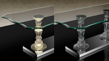 PALAZZO DUCALE - Rectangular glass dining table by Reflex - view 3
