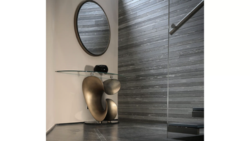PARENTESIS - Demilune glass console table by Reflex - view 3