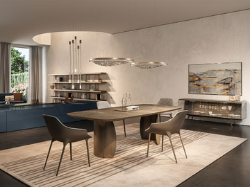 PETALO 72 - Oval glass dining table by Reflex - view 3