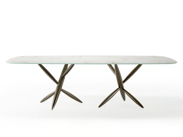 PITTO 72 - Rectangular glass dining table by Reflex - view 2