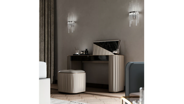 PLISSÈ - Upholstered square leather pouf by Reflex - view 3