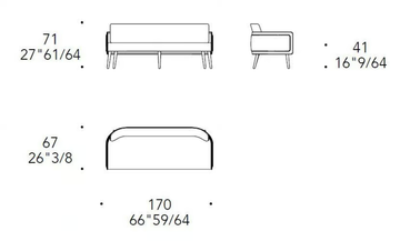 AMET - 2 seater leather sofa by Reflex - view 3