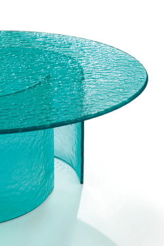 PETALO 40 ACQUA - Round glass coffee table for living room by Reflex - view 3