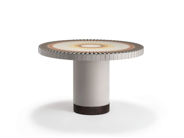 SUN 65 - Round wood and glass table by Reflex - view 2
