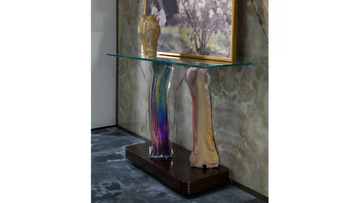 SASSI - Rectangular glass console table by Reflex - view 3