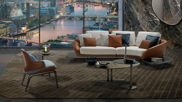 SEGNO - Corner leather sofa by Reflex - view 3