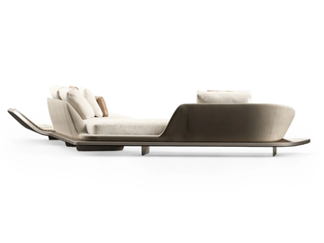 SEGNO - Leather sofa with chaise longue by Reflex - view 3