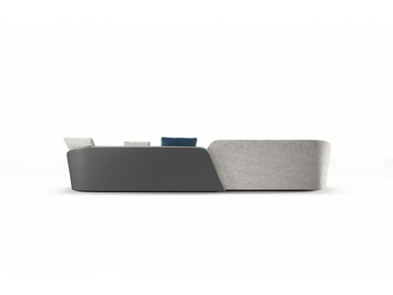 STRATUM - Corner modular leather and fabric sofa with removable cover by Reflex - view 3