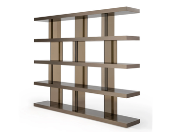 TANGO T - Open modular wood and glass bookcase by Reflex - view 3