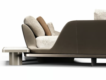 TAU 40 STEEL - Low wood and glass coffee table by Reflex - view 3