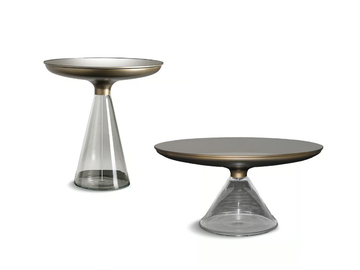 ACCADEMIA - Round glass coffee table by Reflex - view 2