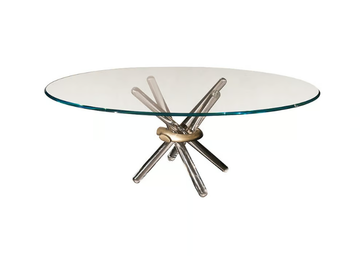 ARLEQUIN - Round glass dining table by Reflex - view 2