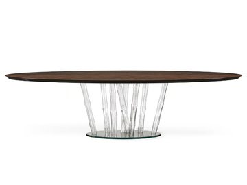BAMBOO - Oval wooden dining table by Reflex - view 2
