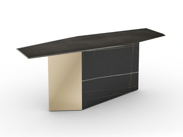 CUBITUM - Wood and glass console table by Reflex - view 2