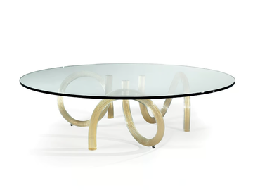 EPSILON - Round glass coffee table by Reflex - view 2