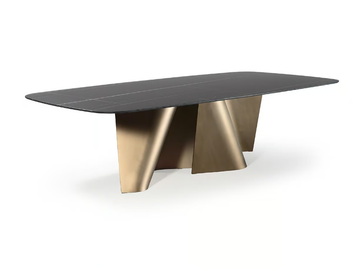 ESSE - Rectangular Marble glass table by Reflex - view 3
