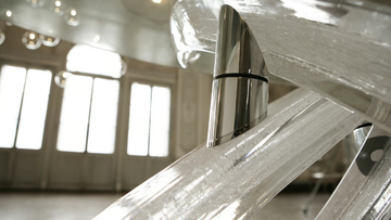 FILI D'ERBA - Triangular glass coffee table by Reflex - view 3