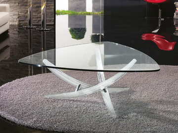 FILI D'ERBA - Triangular glass coffee table by Reflex - view 2