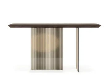MONOLITE - Console table with glass base and LegnoReflex top by Reflex - view 2