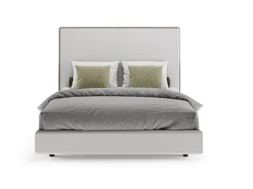 OH - Upholstered leather bed with integrated lighting by Reflex - view 2