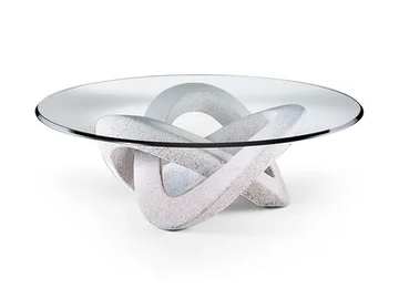 ANDROMEDA - Round glass coffee table for living room by Reflex - view 2