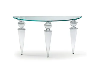 GRAN CANAL - Demilune glass console table by Reflex - view 2