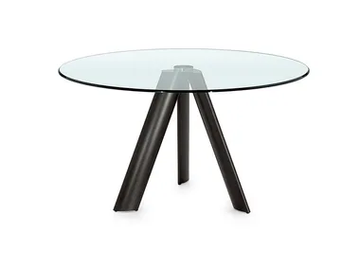 LEM 72 - Round glass dining table by Reflex - view 2