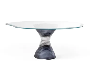 MURANO 72 - Round table with Murano glass base and glass top by Reflex - view 2