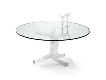 TORSADES - Round glass coffee table by Reflex - view 2