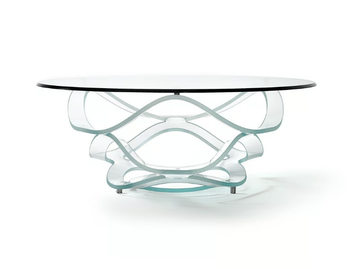 NEOLITICO - Round glass coffee table by Reflex - view 2