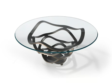 NEOLITICO - Round glass dining table by Reflex - view 2