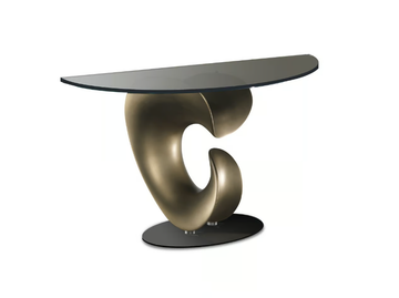 PARENTESIS - Demilune glass console table by Reflex - view 2