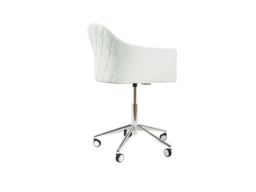PEGGY - Leather chair with castors with 5-spoke base by Reflex - view 2