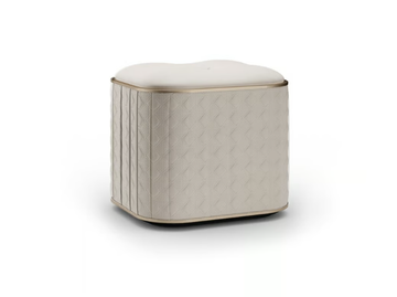 SAN MARCO - Upholstered rectangular leather pouf by Reflex - view 2