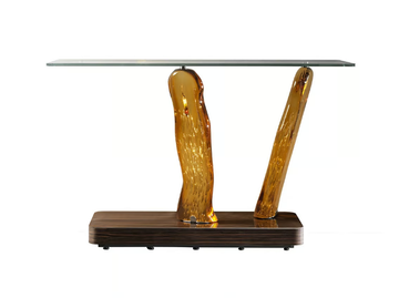 SASSI - Rectangular glass console table by Reflex - view 2