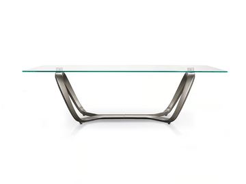 SEGNO - Rectangular glass dining table by Reflex - view 2