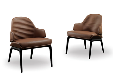 VELA - Leather armchair with armrests by Reflex - view 2