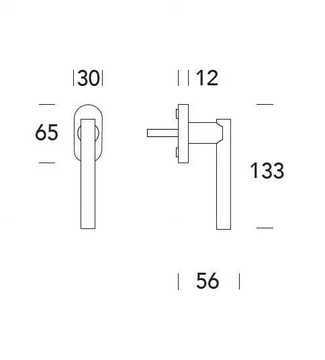 ASTRA - DK window handle on rose by Reguitti - view 3