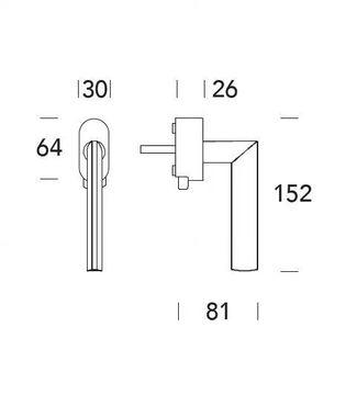 IXIA - DK Zamak window handle on rose by Reguitti - view 3
